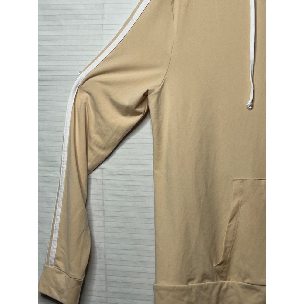 feathers Beige Hoodie & Legging Set with White Side Stripes - Picture 6 of 16